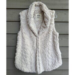 Dylan by True Grit Faux Fur Sherpa Vest | Size Small | Ivory Cream